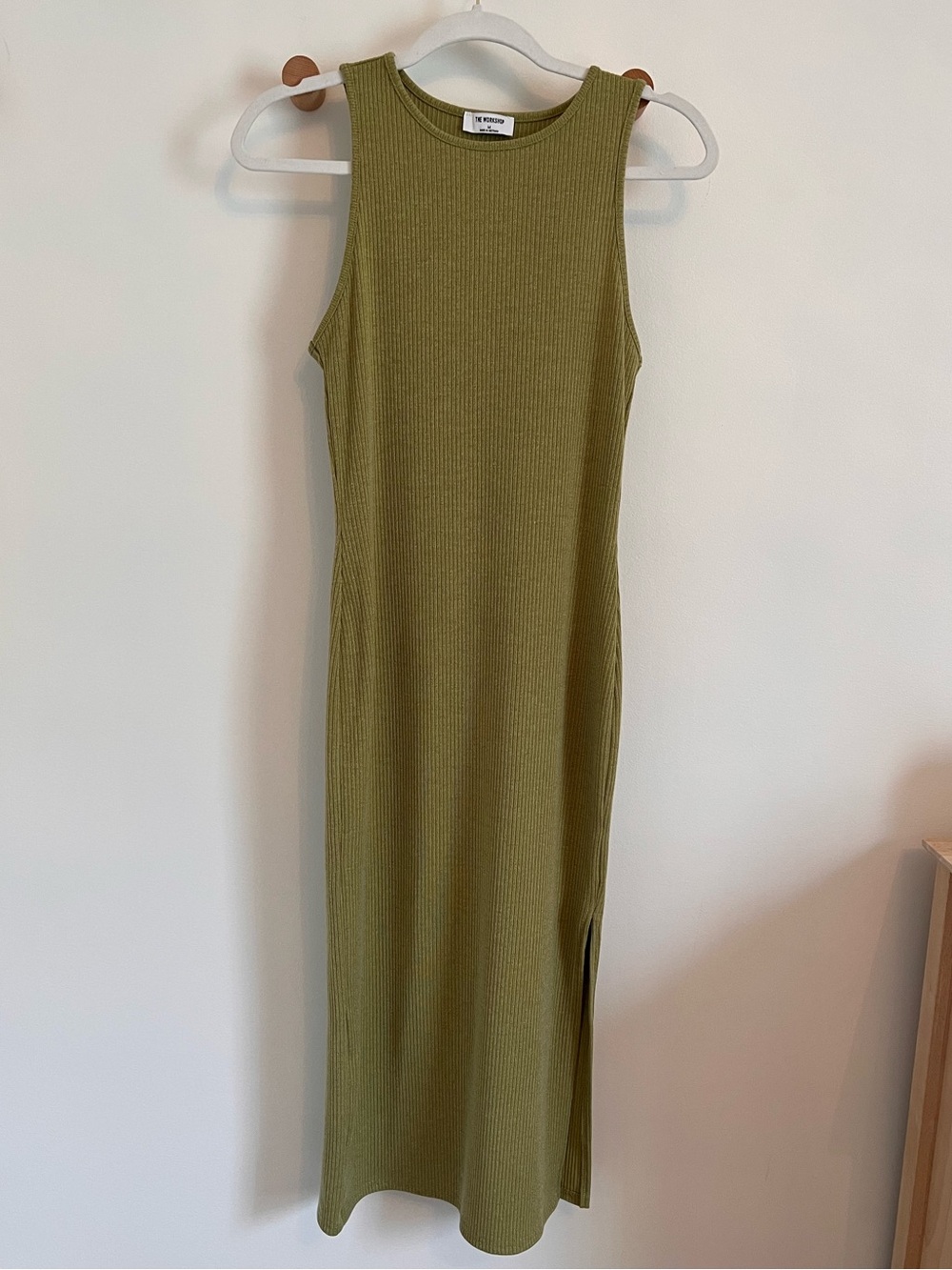 Workshop Republic Clothing Olive Ribbed Maxi Tank Dress